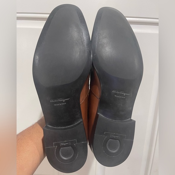 Salvatore Ferragamo Tan Brown Penny Loafer Sz 10.5 D - Picture 10 of 12